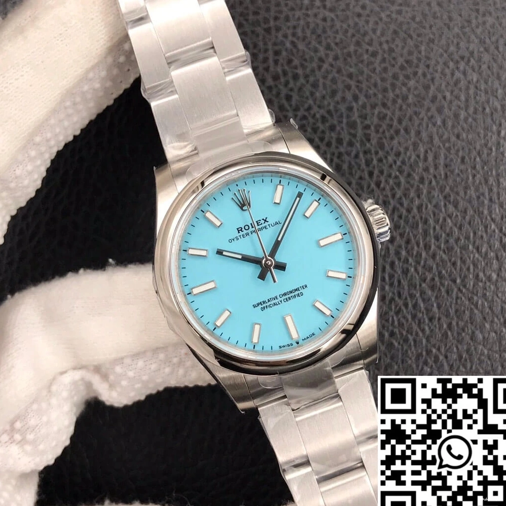 Factory 31MM Oyster EW Perpetual Turquoise Rolex Dial M277200-0007 Blue 1013